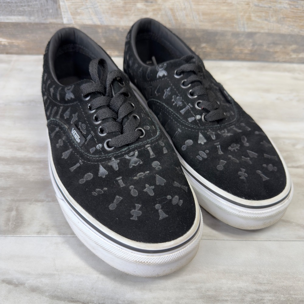 Vans Era Area‎ 66 Alien Women Size 8 Sneakers Skateboard Suede Low Top Black